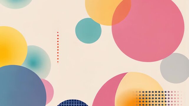 Vibrant abstract circles in motion creating dynamic colorful patterns