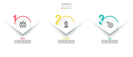 Timeline chart business infographic template.