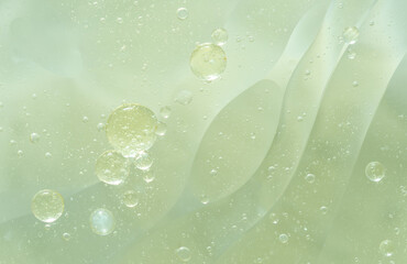 Abstract Green water bubbles background