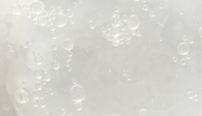 Abstract clear water bubbles oil background