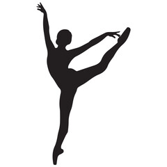 Elegant silhouette of a ballerina in a graceful pose