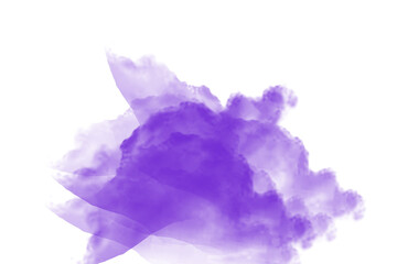 Fototapeta premium Abstract purple cloud formations textured paint splash vivid color abstract art