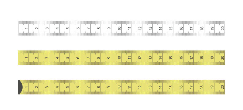 tailor measuring flexible tape set on white