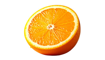 Fototapeta premium Vibrant orange half, showcasing juicy segments