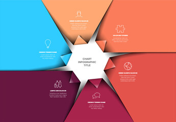 Abstract Colorful Infographic Template with 6 Options and Icons