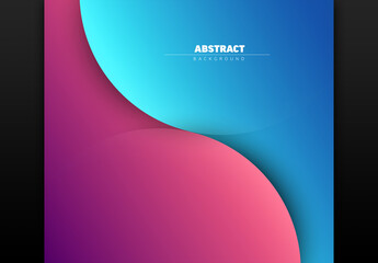 Vibrant Abstract Background with Wavy Gradient Colors and Modern Design