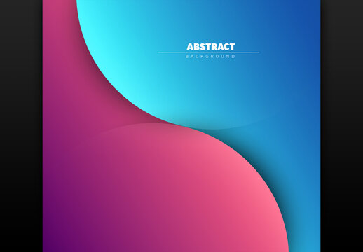 Vibrant Abstract Background with Wavy Gradient Colors and Modern Design