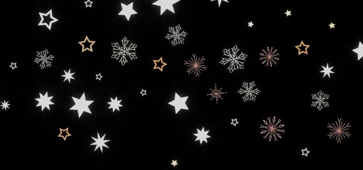 Beautiful winter background with stars and snowflakes. Perfect for holidays, cards, and more!