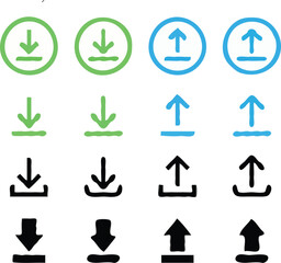 Clean black and white vector illustration  icons.eps