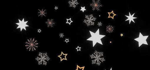 Beautiful winter background with stars and snowflakes. Perfect for holiday cards, websites, and more.