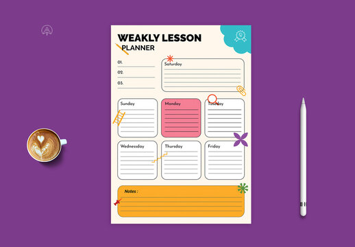 Weekly Lesson Planner Template