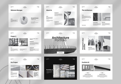 Architecture Portfolio Brochure Landscape Template
