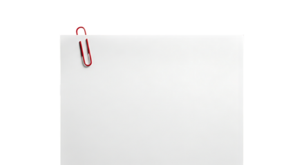 Paper clip holding white paper sheet close up office supply