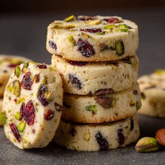  Cranberry Pistachio Shortbread Cookies 