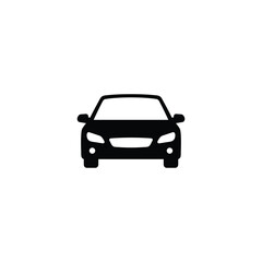 Fototapeta premium Vector icons of transportation modes including car, bus, train, airplane, and ship in a minimal black silhouette style. Perfect for travel, logistics, and design projects.