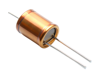 Capacitor isolated on white background