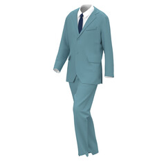 High quality 3d realistic render of men formal dress with tie and blazer