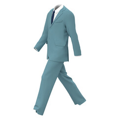 High quality 3d realistic render of men formal dress with tie and blazer