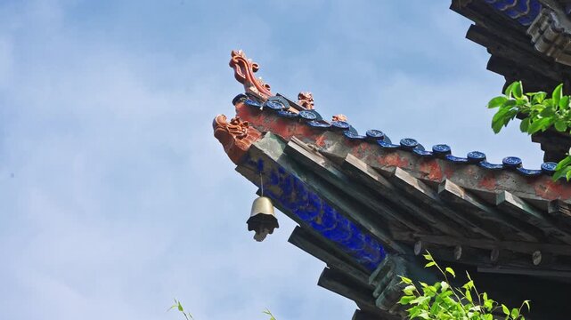 Close-up of a traditional Chinese building