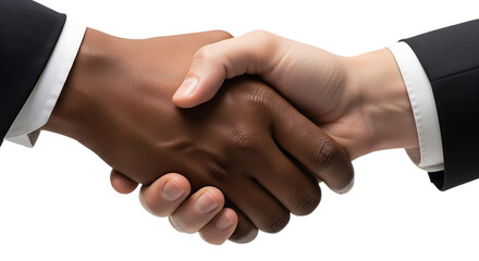 Fototapeta premium Businessmen shaking hands symbolizing agreement and partnership