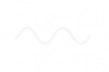 White sine wave line illustrating audio sound, frequency, waveform, or signal technology concept. Transparent background