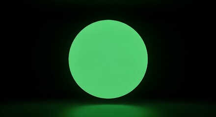 green glowing sphere dark background