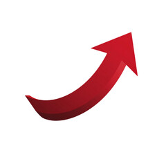 red arrow  isolated on transparent background