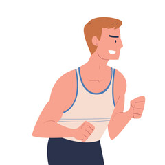 Man Character Standing Look Aside as Opposition to Somebody Vector Illustration