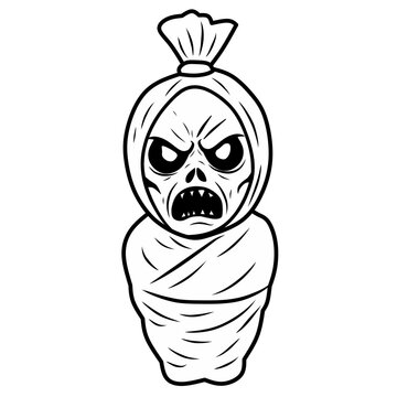 Halloween Indonesian ghost pocong