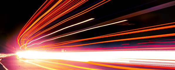 lights of cars with night