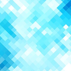 Abstract light blue pixelated diamond pattern