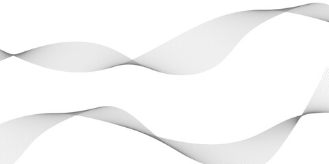 Abstract grey, white smooth element swoosh speed wave modern stream background. Abstract wave line for banner, template, wallpaper background with wave design. Vector illustration	
