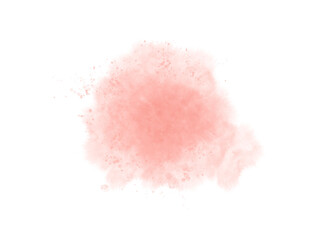 Blush pink watercolor stains Paint stroke hand drawn for illustration design, invitation and birthday .Abstract watercolor background.