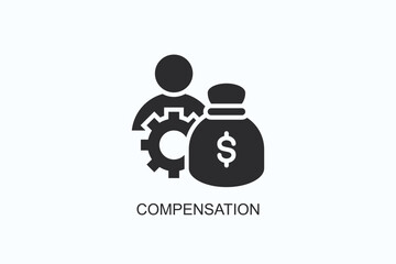 Compensation Icon Or Logo Isolated Vector Illustration