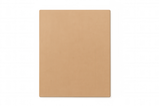 Kraft paper sheet in a vertical layout, showcasing its natural brown texture with space for text, set against a clear background