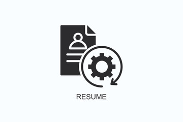 Resume Icon Or Logo Isolated Vector Illustration