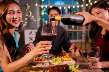 food and Drink, wine red and for a friendly, in a bar or a restaurant 