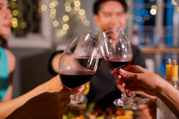 food and Drink, wine red and for a friendly, in a bar or a restaurant 