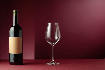 Red wine on a dark red background.