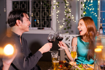 food and Drink, wine red and for a friendly, in a bar or a restaurant 