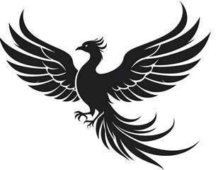 Fototapeta premium Phoenix Rising - A Symbol of Rebirth and Transformation in Flight.
