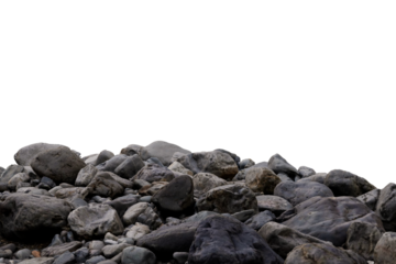 A pile of smooth rounded stones fills