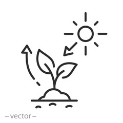photosynthesis icon, vector illustration eps 10