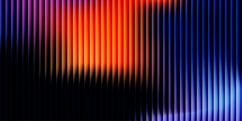 glass texture design with vertical ribbed line. minimal and textured in blue pink  orange palette, futuristic distortion, moody abstract glow and distorted glassy effect, vector illustration design