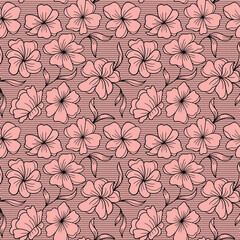 Elegant seamless black lace pattern featuring delicate floral and leaf motifs. Perfect for fabrics, wallpapers, and romantic vintage-style projects.