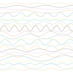 Waveform Cluster Lines Symmetric Rings