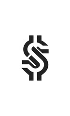 Fototapeta premium Dollar sign symbol graphic on black background