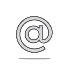 Contemporary Gray At Symbol Graphic Illustration for Digital Communication and Modern Design