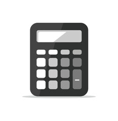 Calculator illustration isolated on black background business concept