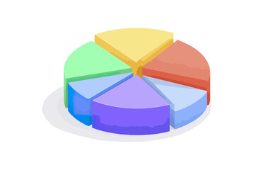 Colorful pie chart illustration on black background